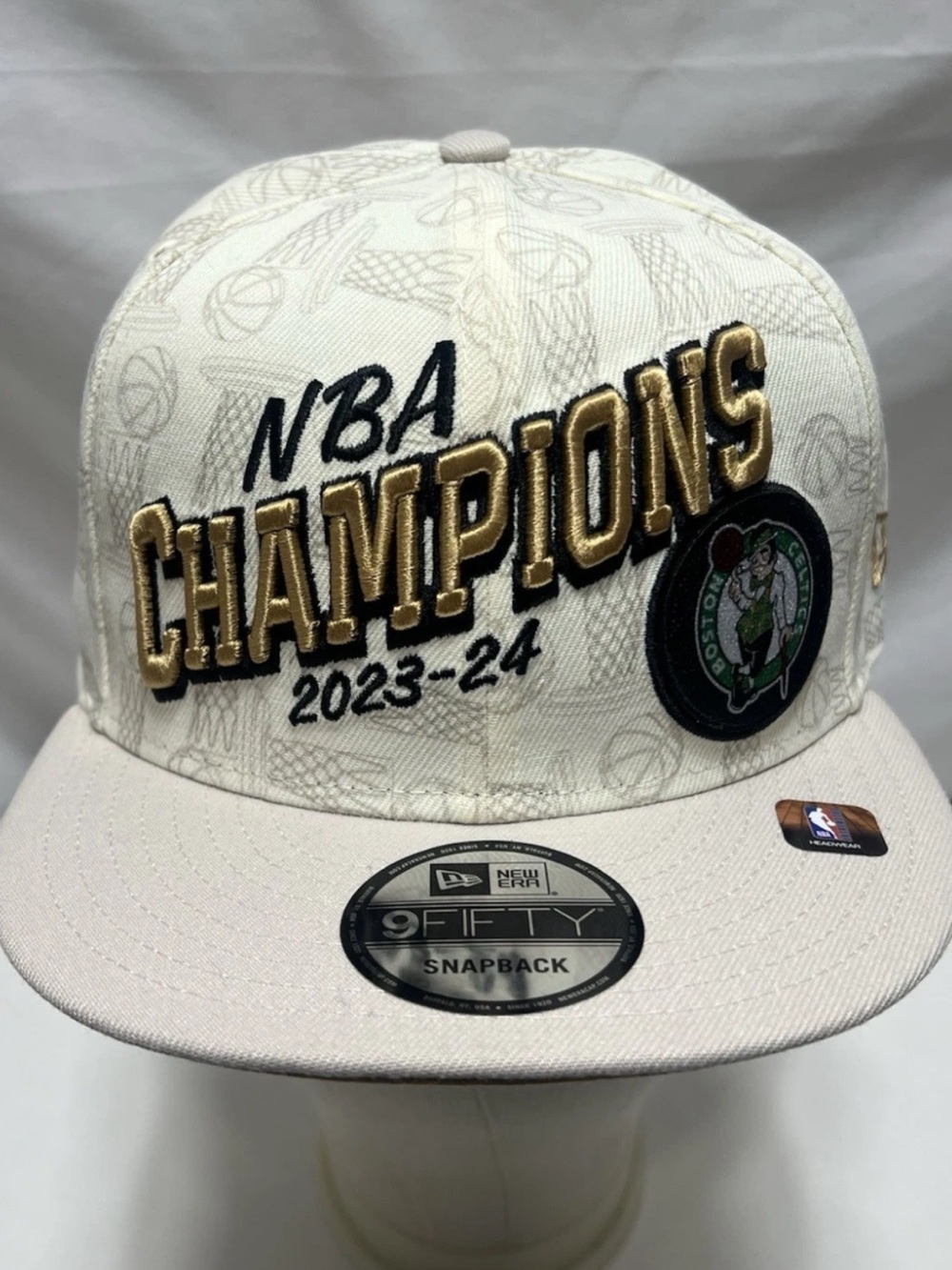 New Era 9FIFTY NBA Boston Celtics '24 Champions Locker Room Mens OS Gold Hat